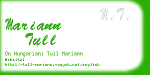 mariann tull business card